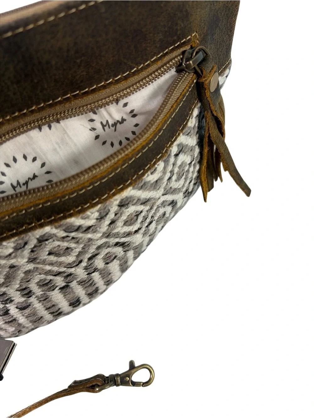 Myra Bag S-2042 Rug, Distressed Leather, Canvas 9.5
